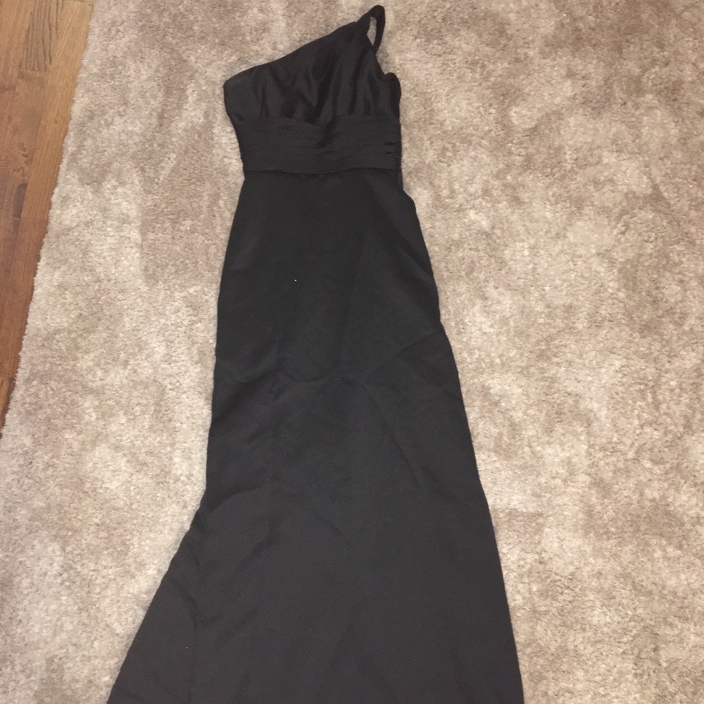 Long black bridesmaid dress